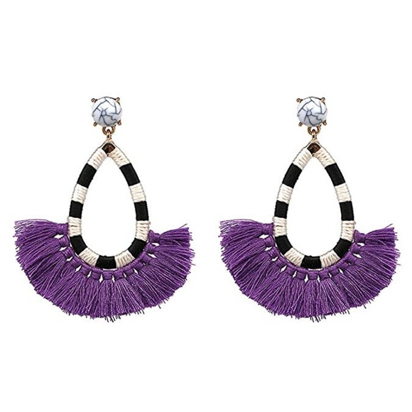 Bohemian Tassel Earrings | Several Colors - Picture 2 of 7